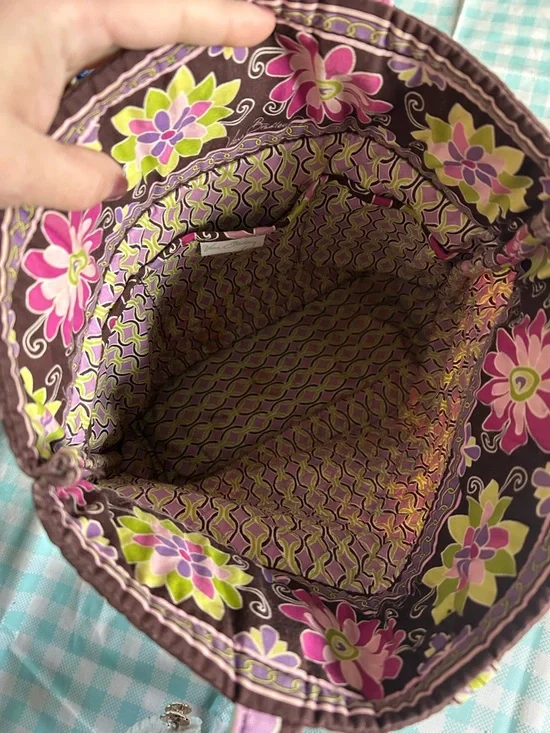 Vera Bradley Retired Purple Punch Shoulder Tote - Picture 3 of 4